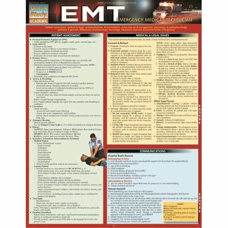 BARCHARTS Emt- Emergency Medical Technician Quickstudy Easel BA35857
